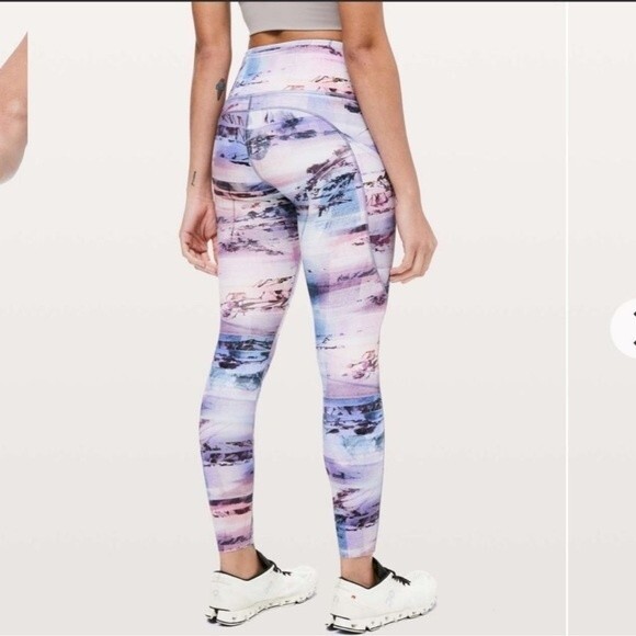 Lululemon Fast Free 7/8 Tight II Sunrise Silhouette Multi Size 4 - Picture 14 of 14